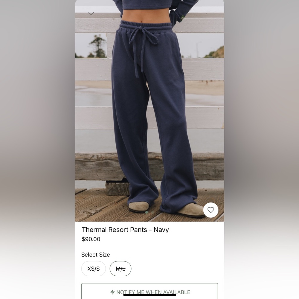 NWT Daily Drills Thermal Resort pants - Navy (Malibu collection)